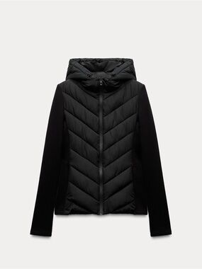 NWOT Zara black puffer contract jacket